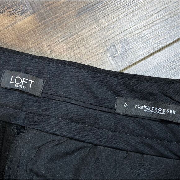 LOFT Petites Marisa Trouser black slacks modern fit size 8p 8 p - Picture 3 of 10